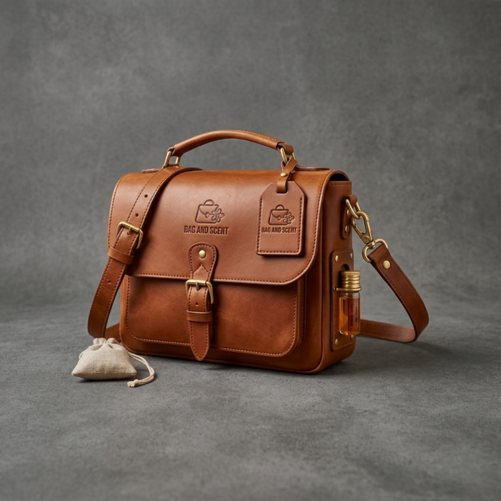 The Nomad Satchel & Sandalwood Noir Set by Bag and Scent