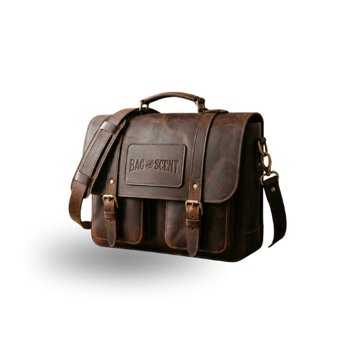 The Heritage Leather Messenger by Bag and Scent