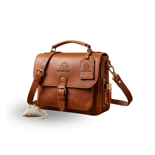 The Nomad Satchel & Sandalwood Noir Set by Bag and Scent