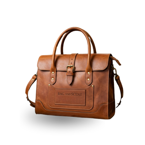 The Executive Satchel Leather Briefcase by Bag and Scent